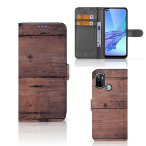 OPPO A53 | OPPO A53s Book Style Case Old Wood