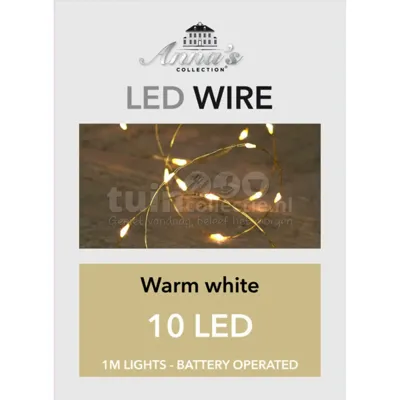 Draadverlichting Goud 10 LED 1m WW