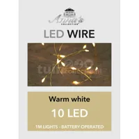 Draadverlichting Goud 10 LED 1m WW