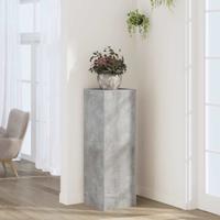 VidaXL Plantenstandaard 33x33x100 cm bewerkt hout betongrijs