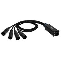 Adam Hall 4 Star Catbox XM5 audio & DMX adapter 4x 5p XLR male naar CAT6A