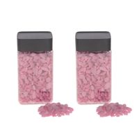 2x Decoratie/hobby stenen roze 600 gram - thumbnail