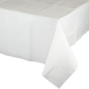Party/verjaardag Tafelkleed - wit - 274 x 137 cm - tafellaken van papier