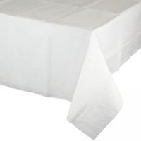 Party/verjaardag Tafelkleed - wit - 274 x 137 cm - tafellaken van papier