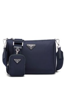 Prada sac porté épaule en nylon recyclé - Bleu