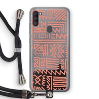 Marrakech Pink: Samsung Galaxy A11 Transparant Hoesje met koord