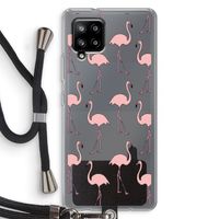 Anything Flamingoes: Samsung Galaxy A42 5G Transparant Hoesje met koord