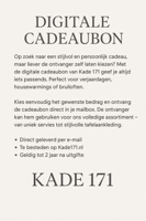 Kade 171 digitale kadobon