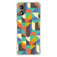 Motorola Moto E13 Doorzichtige Silicone Hoesje Funky Retro - thumbnail