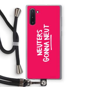 Neuters (roze): Samsung Galaxy Note 10 Transparant Hoesje met koord