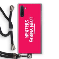 Neuters (roze): Samsung Galaxy Note 10 Transparant Hoesje met koord