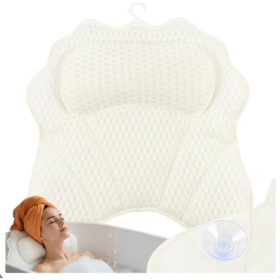 Badkussen met zuignappen - ergonomisch badkussen hoofdsteun - nek en rug - 43x40 cm - sneldrog Badkussen met zuignappen - ergonomisch badkussen hoofdsteun - nek en rug - 43x40 cm - sneldrog