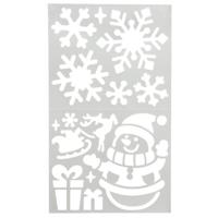 Kerst raamsjablonen - sneeuwpop - vel van 47,5 x 24,5 cm - raamversiering