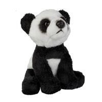 Zwart/witte pandabeer knuffel 15 cm knuffeldieren   -
