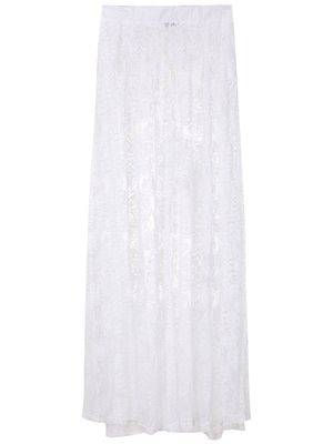 Amir Slama pantalon en dentelle à coupe ample - Blanc