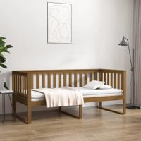 Slaapbank 100 x 200 cm massief grenenhout honingbruin