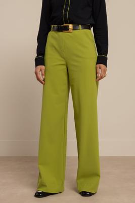 Studio Anneloes Lexie Bonded Trousers 13487 Broek 2900 Dark Lime