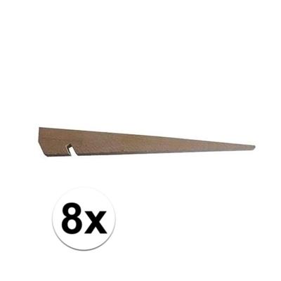 Grote houten tentharingen - 8x stuks - 40 cm - bruin - outdoor/camping