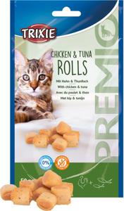 Trixie premio kip & tonijn rolletjes voor katten glutenvrij (50 GR)