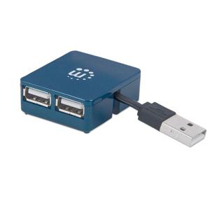 Manhattan 160605 interface hub USB 3.2 Gen 1 (3.1 Gen 1) Type-A 480 Mbit/s Zwart