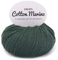 Drops Cotton Merino Uni Colour 22 Donkergroen