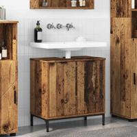Badkamertenk te kast Oud hout 60,5 x 33,5 x 61 cm Bewerkt hout