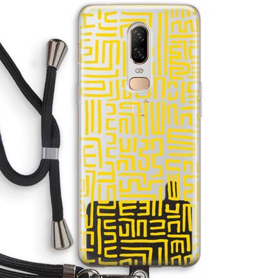 Majorelle Blue Print: OnePlus 6 Transparant Hoesje met koord