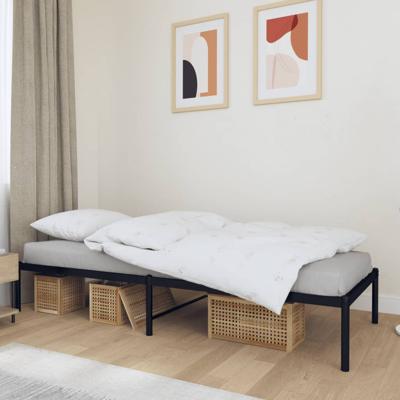 Bedframe metaal zwart 90x190 cm