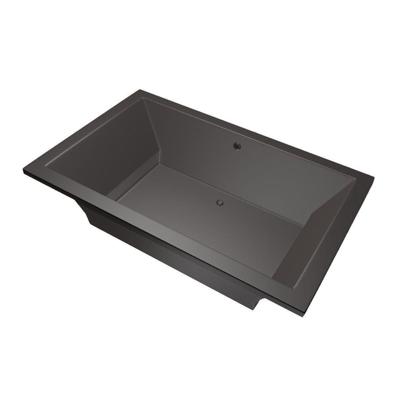 Xenz Society Duobad - 190x120x53 - afvoer Midden - acryl - antraciet 6924-05