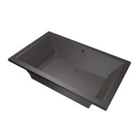 Xenz Society Duobad - 190x120x53 - afvoer Midden - acryl - antraciet 6924-05