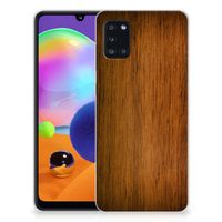 Samsung Galaxy A31 Bumper Hoesje Donker Hout