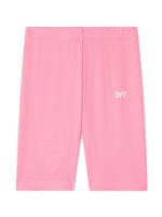 Off-White Kids short côtelé Off Stamp - Rose