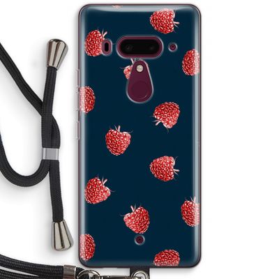 Framboosjes: HTC U12+ Transparant Hoesje met koord