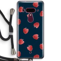 Framboosjes: HTC U12+ Transparant Hoesje met koord Framboosjes: HTC U12+ Transparant Hoesje met koord