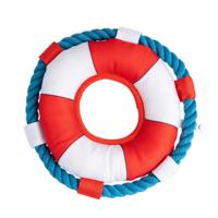 Honden waterspeelgoed Reddingsboei Floating, wit-rood-blauw Honden waterspeelgoed Reddingsboei Floating, wit-rood-blauw