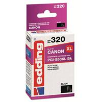 Edding Inktcartridge vervangt Canon PGI-550PGBK XL Compatibel Zwart EDD-320 18-320 - thumbnail
