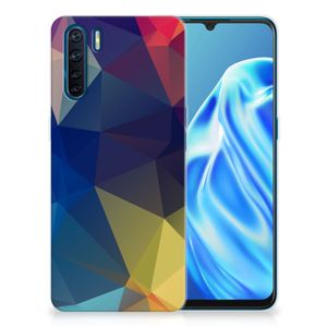 OPPO A91 TPU Hoesje Polygon Dark