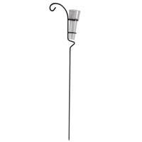Regenmeter - metaal/glas - 40 ml - steel 105 cm - tuinaccessoire buiten