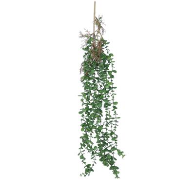 Kunstbloem/kunsttak Eucalyptus hangend - 97 cm - groen - kunst hangplanten