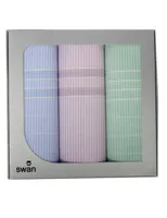 3 stuks Dames zakdoeken Debby - Cadeauverpakkking stoffen zakdoeken vrouwen