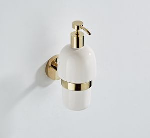 Zeepdispenser SaniClear Dorado | Wandmontage | Messing | Rond | Goud glans