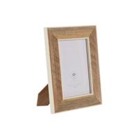 Fotolijsten Home ESPRIT Wit Natuurlijk Hars Mangohout Stads