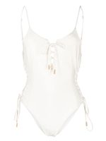 Cult Gaia maillot de bain Hallie à détails de laçage - Blanc