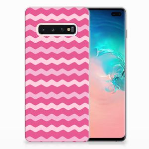 Samsung Galaxy S10 Plus TPU bumper Waves Pink