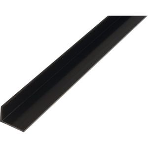 Pvc hoekprof.20x20x2.0 zwart 6mtr.