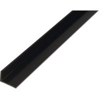 Pvc hoekprof.20x20x2.0 zwart 6mtr.