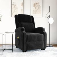 Sta-op-massagestoel fluweel zwart