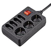 Hama Distribution Panel 7 Sockets With Switch 1.4 M Black - thumbnail