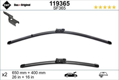 Ruitenwisser ORIGINAL VISIOFLEX SET 119365