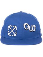 Off-White casquette Boxy à broderie Arrow - Bleu